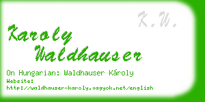 karoly waldhauser business card